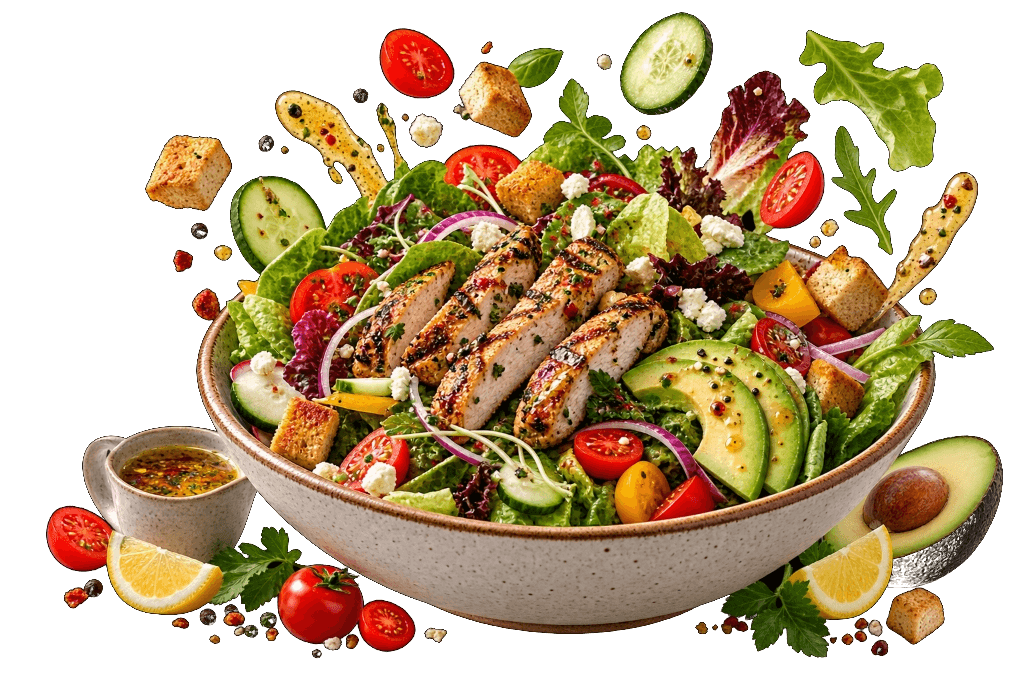 Grilled Chicken & Avocado Salad - Salad at Tasty & Co Rosewater