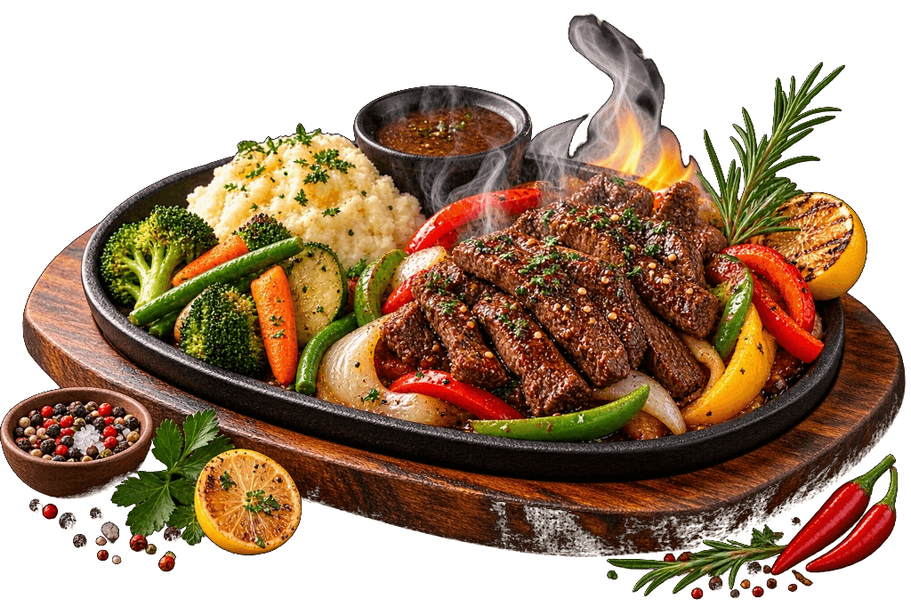 Sizzling Black Pepper Beef - Sizzling Plates at Tasty & Co Rosewater