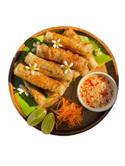 Crispy Vietnamese Spring Rolls with sweet chilli sauce