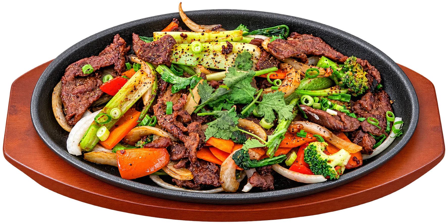 Sizzling Beef Stir-Fried with Seasonal Veggies and Jasmine rice