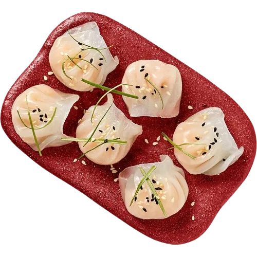 Crispy deep-fried Prawn Gyoza with soy dipping sauce